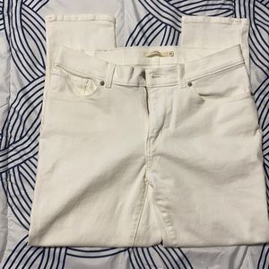 White Classic Crop Levi’s Size 30